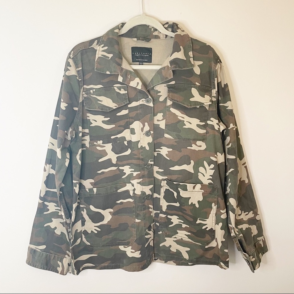 Sanctuary Camo Utility Jacket Shacket - image 1